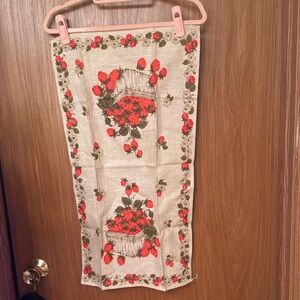 Strawberry Basket Print Towel